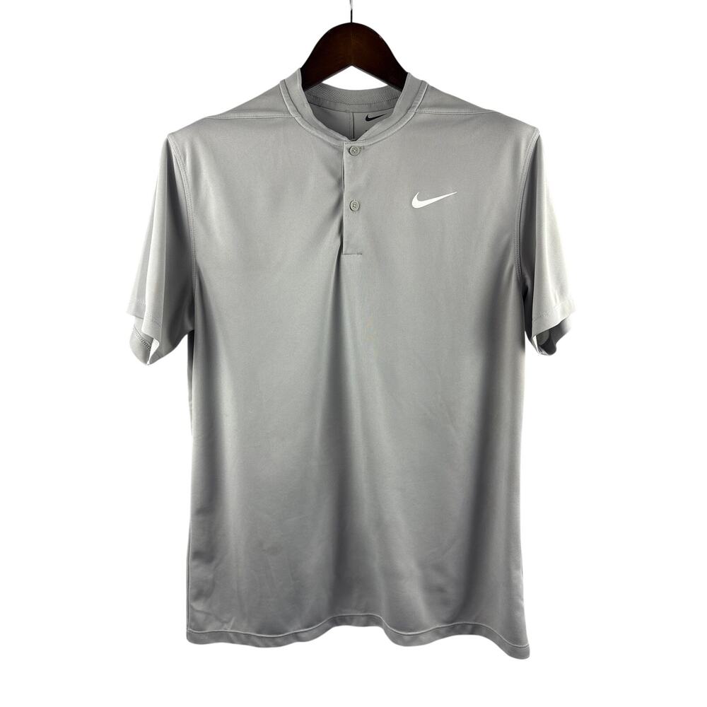 Men’s Nike Medium Gray 3/4 Button Dri-Fit Shirt
